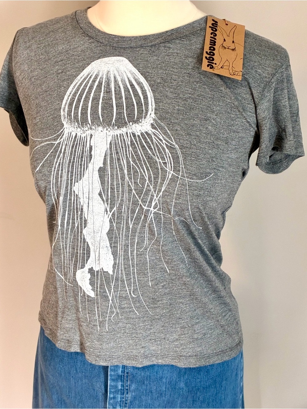 SUPERMAGGIE Women’s Short Sleeve Jellyfish Tee - Jellyfish Graphic Kim Tee